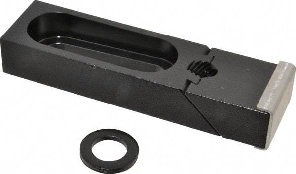 TE-CO - 5-5/16" OAL x 1-1/2" Overall Width, Standard Grip Nose, Steel Manual Edge Clamp - Black Oxide Coating, 7/8" High, 5/8" Socket Cap Screw Slot, 2" Travel - Exact Tool & Supply