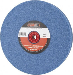 Camel Grinding Wheels - 36 Grit Aluminum Oxide Bench & Pedestal Grinding Wheel - 8" Diam x 1" Hole x 1" Thick, 3600 Max RPM, K Hardness, Very Coarse Grade , Vitrified Bond - Exact Tool & Supply