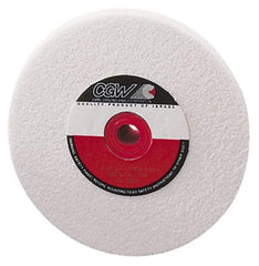 Camel Grinding Wheels - 120 Grit Aluminum Oxide Bench & Pedestal Grinding Wheel - 6" Diam x 1" Hole x 1" Thick, 4456 Max RPM, K Hardness, Fine Grade , Vitrified Bond - Exact Tool & Supply