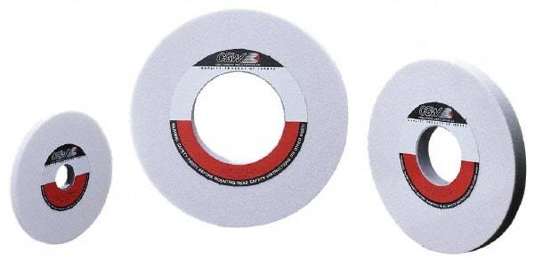 Camel Grinding Wheels - 8" Diam x 1-1/4" Hole x 3/4" Thick, J Hardness, 46 Grit Surface Grinding Wheel - Aluminum Oxide, Type 5, Coarse Grade, 3,600 Max RPM, Vitrified Bond, One-Side Recess - Exact Tool & Supply