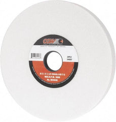 Camel Grinding Wheels - 8" Diam x 1-1/4" Hole x 1" Thick, J Hardness, 46 Grit Surface Grinding Wheel - Aluminum Oxide, Type 5, Coarse Grade, 3,600 Max RPM, Vitrified Bond, One-Side Recess - Exact Tool & Supply