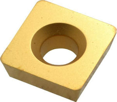 Value Collection - SD322 D Grade ICP55M Carbide Milling Insert - TiN Finish, 1/8" Thick, 3/8" Inscribed Circle, 1/32" Corner Radius - Exact Tool & Supply