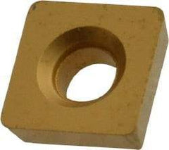 Value Collection - SD322 P Grade ICP55M Carbide Milling Insert - TiN Finish, 1/8" Thick, 3/8" Inscribed Circle, 1/32" Corner Radius - Exact Tool & Supply