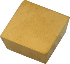 Value Collection - CTA4 Grade TCN55 Carbide Milling Insert - TiN Finish, 3/16" Thick, 0.46" Inscribed Circle, 1/32" Corner Radius - Exact Tool & Supply