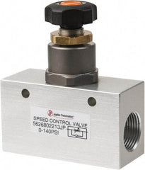 PRO-SOURCE - 3/4" NPT Inline Speed Control Valve - 0 to 140.78 psi & Aluminum Alloy Material - Exact Tool & Supply