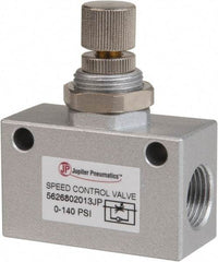 PRO-SOURCE - 3/8" NPT Inline Speed Control Valve - 0 to 140.78 psi & Aluminum Alloy Material - Exact Tool & Supply