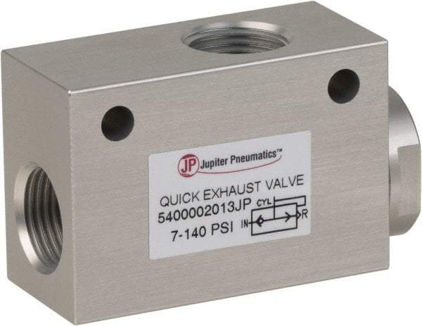 PRO-SOURCE - 3/8" NPT Quick Exhaust Valve - 3/8" Exhaust Port, 7.1 to 140.78 psi, Aluminum Alloy Material - Exact Tool & Supply