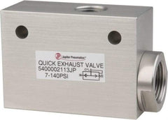 PRO-SOURCE - 1/2" NPT Quick Exhaust Valve - 3/4" Exhaust Port, 7.1 to 140.78 psi, Aluminum Alloy Material - Exact Tool & Supply