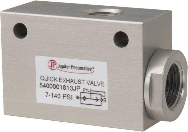 PRO-SOURCE - 1/4" NPT Quick Exhaust Valve - 3/8" Exhaust Port, 7.1 to 140.78 psi, Aluminum Alloy Material - Exact Tool & Supply