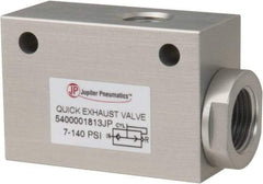 PRO-SOURCE - 1/4" NPT Quick Exhaust Valve - 3/8" Exhaust Port, 7.1 to 140.78 psi, Aluminum Alloy Material - Exact Tool & Supply