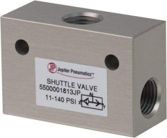 PRO-SOURCE - 1/4" NPT Shuttle Valve - 11.4 to 140.78 psi & Aluminum Alloy Material - Exact Tool & Supply