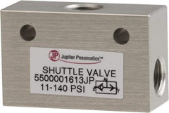 PRO-SOURCE - 1/8" NPS Shuttle Valve - 11.4 to 140.78 psi & Aluminum Alloy Material - Exact Tool & Supply