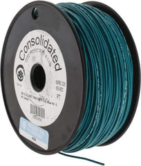 Made in USA - 20 AWG, 10 Strand, 500' OAL, Tinned Copper Hook Up Wire - Green PVC Jacket, 0.07" Diam - Exact Tool & Supply
