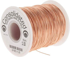 Made in USA - 24 AWG, 0.0201 Inch Diameter, 804 Ft., Solid, Grounding Wire - Copper, ASTM B3, QQ-W-343 Type S, RoHS Compliant - Exact Tool & Supply