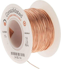 Made in USA - 24 AWG, 0.0201 Inch Diameter, 201 Ft., Solid, Grounding Wire - Copper, ASTM B3, QQ-W-343 Type S, RoHS Compliant - Exact Tool & Supply
