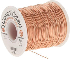Made in USA - 22 AWG, 0.0253 Inch Diameter, 507 Ft., Solid, Grounding Wire - Copper, ASTM B3, QQ-W-343 Type S, RoHS Compliant - Exact Tool & Supply