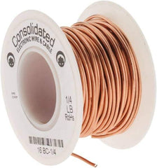 Made in USA - 16 AWG, 0.0508 Inch Diameter, 32 Ft., Solid, Grounding Wire - Copper, ASTM B3, QQ-W-343 Type S, RoHS Compliant - Exact Tool & Supply
