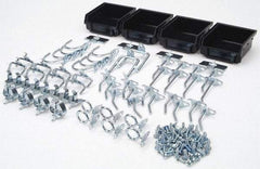 Triton - 64 Piece, Pegboard Hook Set - Zinc Alloy & Steel - Exact Tool & Supply