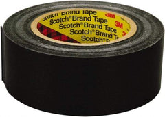 3M - 1/2" x 60 Yd Black Rubber Adhesive Packaging Tape - Polyester Film Backing, 8 mil Thick, 600 Lb Tensile Strength, Series 890MSR - Exact Tool & Supply