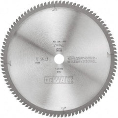 DeWALT - 12" Diam, 1" Arbor Hole Diam, 96 Tooth Wet & Dry Cut Saw Blade - Tungsten Carbide-Tipped, Standard Round Arbor - Exact Tool & Supply