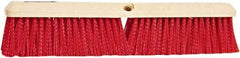 PRO-SOURCE - 24" General Purpose Polypropylene Push Broom - 3" Bristle Length, Plastic Block, Threaded Handle Connection, Handle Sold Separately - Exact Tool & Supply