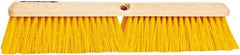 PRO-SOURCE - 18" General Purpose Polypropylene Push Broom - 3" Bristle Length, Plastic Block, Threaded Handle Connection, Handle Sold Separately - Exact Tool & Supply