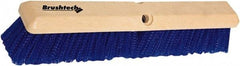 PRO-SOURCE - 18" General Purpose Polypropylene Push Broom - 3" Bristle Length, Plastic Block, Threaded Handle Connection, Handle Sold Separately - Exact Tool & Supply