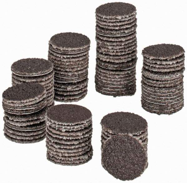 Tru-Maxx - 1/2" Diam, 100 Grit Aluminum Oxide Adhesive PSA Disc - Fine Grade, X Weighted Cloth Backing, For Right Angle/Vertical Shaft Portable Grinders - Exact Tool & Supply