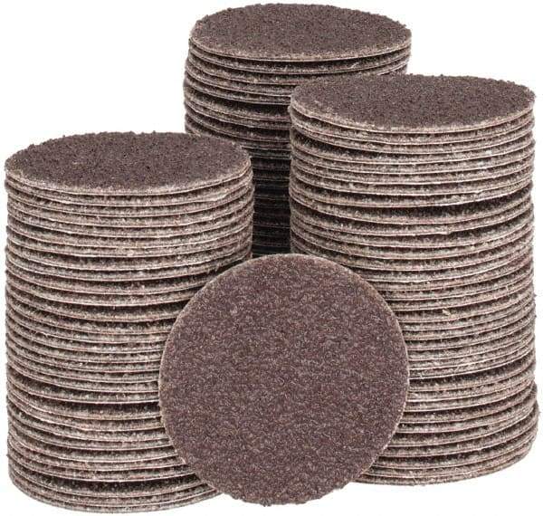 Tru-Maxx - 1-1/2" Diam, 50 Grit Aluminum Oxide Adhesive PSA Disc - Coarse Grade, X Weighted Cloth Backing, For Right Angle/Vertical Shaft Portable Grinders - Exact Tool & Supply