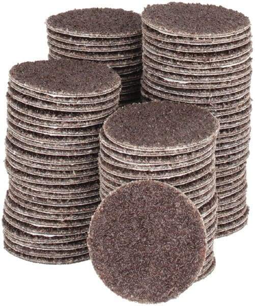Tru-Maxx - 1" Diam, 50 Grit Aluminum Oxide Adhesive PSA Disc - Coarse Grade, X Weighted Cloth Backing, For Right Angle/Vertical Shaft Portable Grinders - Exact Tool & Supply