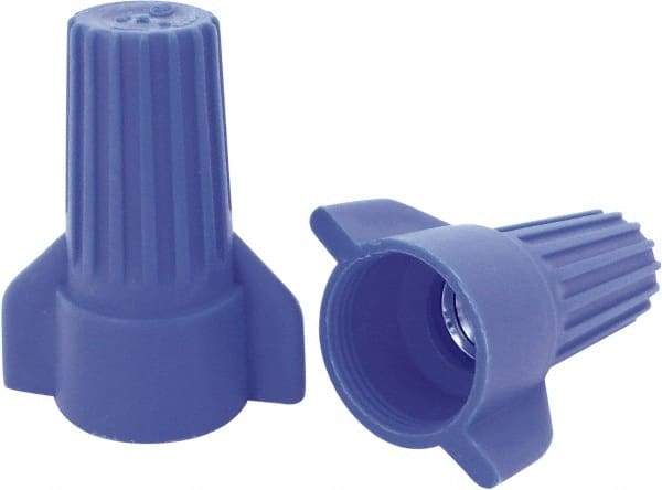 Ideal - 3, 12 to 2, 6 AWG, 600 Volt, Flame Retardant, Wing Twist on Wire Connector - Blue, 221°F - Exact Tool & Supply