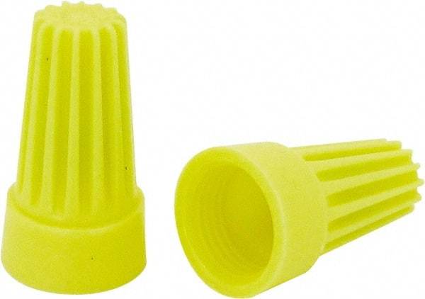 Ideal - 2, 18 to 2, 12 AWG, 600 Volt, Flame Retardant, Standard Twist on Wire Connector - Yellow, 221°F - Exact Tool & Supply