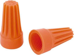 Ideal - 2, 18 to 2, 14 AWG, 600 Volt, Flame Retardant, Standard Twist on Wire Connector - Orange, 221°F - Exact Tool & Supply
