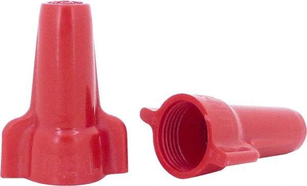 Ideal - 2, 18 to 4, 10 AWG, 600 Volt, Flame Retardant, Wing Twist on Wire Connector - Red, 221°F - Exact Tool & Supply