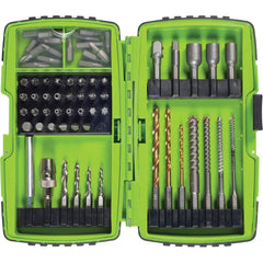 Greenlee - Power & Impact Screwdriver Bit Sets; Point Type: Flat; Hex; Masonry Tip; Nut Driver; Phillips; Spanner; Square; Torx ; Tool Type: Electricians Tool Set ; Bit Type: Bit Holder; Screwdriver Bit Set; Socket Adapter; Nut Driver ; Drive Size: 1/4 ; - Exact Tool & Supply