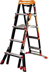 Little Giant Ladder - 7 Steps, 8' High, Type IAA Rating, Fiberglass Step Ladder - 375 Lb Capacity, 28" Base Width - Exact Tool & Supply
