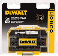 DeWALT - 31 Piece, Screwdriver Tamperproof Bit Set - #1, #2 & #3 Phillips, #1, #2 & #3 Square Recess - Exact Tool & Supply