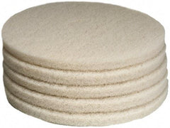 PRO-SOURCE - Polishing Pad - 17" Machine, White Pad, Polyester - Exact Tool & Supply