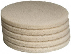 PRO-SOURCE - Polishing Pad - 15" Machine, White Pad, Polyester - Exact Tool & Supply