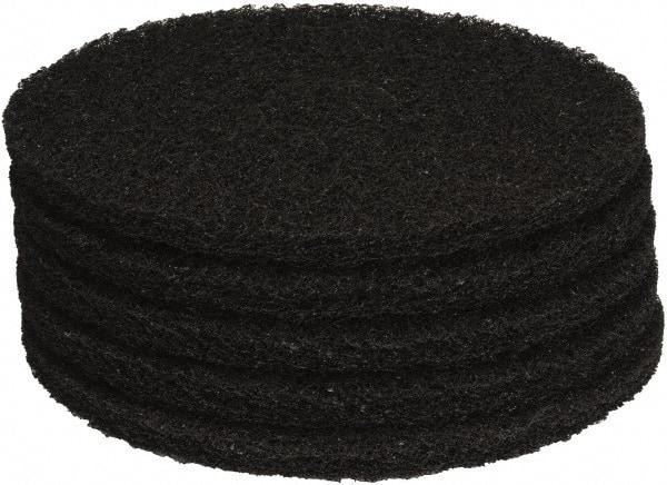 PRO-SOURCE - Stripping Pad - 15" Machine, Black Pad, Polyester - Exact Tool & Supply