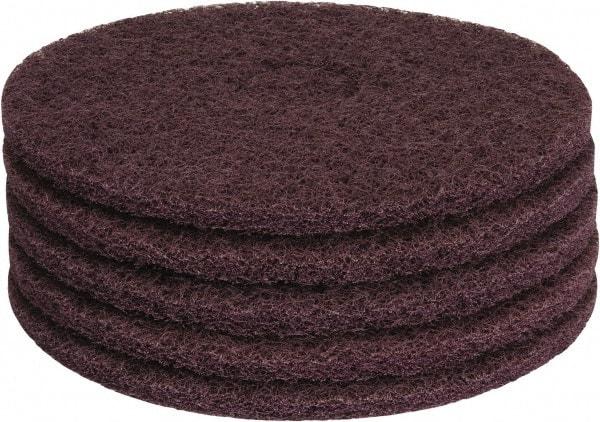 PRO-SOURCE - Stripping Pad - 15" Machine, Maroon Pad, Polyester - Exact Tool & Supply