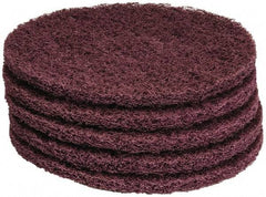 PRO-SOURCE - Stripping Pad - 13" Machine, Maroon Pad, Polyester - Exact Tool & Supply