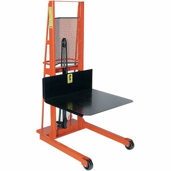 Wesco Industrial Products - 1,000 Lb Capacity, 60" Lift Height, Steel Stacker Manually Operated Lift - Exact Tool & Supply