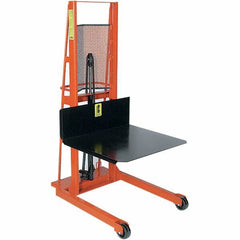 Wesco Industrial Products - 1,000 Lb Capacity, 60" Lift Height, Steel Stacker Manually Operated Lift - Exact Tool & Supply