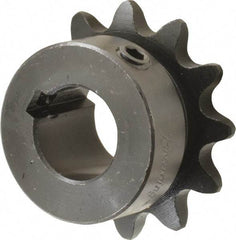 Browning - 12 Teeth, 3/8" Chain Pitch, Chain Size 35, Finished Bore Sprocket - 5/8" Bore Diam, 1.449" Pitch Diam, 1.63" Outside Diam - Exact Tool & Supply