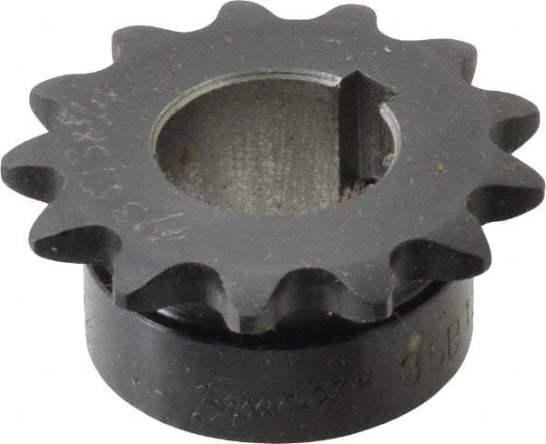 Browning - 13 Teeth, 3/8" Chain Pitch, Chain Size 35, Finished Bore Sprocket - 3/4" Bore Diam, 1.567" Pitch Diam, 1-3/4" Outside Diam - Exact Tool & Supply