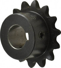 Browning - 14 Teeth, 3/8" Chain Pitch, Chain Size 35, Finished Bore Sprocket - 5/8" Bore Diam, 1.685" Pitch Diam, 1.84" Outside Diam - Exact Tool & Supply
