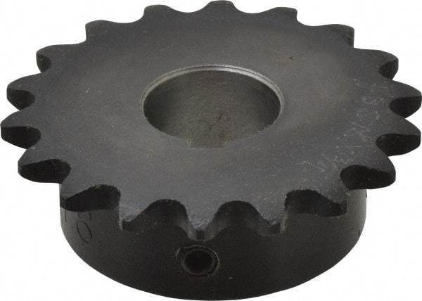 Browning - 18 Teeth, 3/8" Chain Pitch, Chain Size 35, Finished Bore Sprocket - 3/4" Bore Diam, 2.16" Pitch Diam, 2.35" Outside Diam - Exact Tool & Supply
