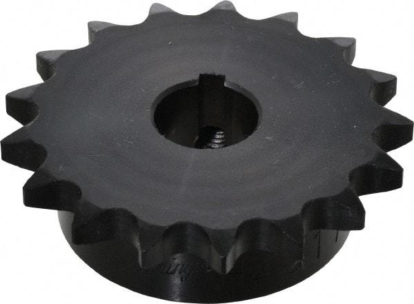 Browning - 17 Teeth, 1/2" Chain Pitch, Chain Size 40, Finished Bore Sprocket - 3/4" Bore Diam, 2.721" Pitch Diam, 2.96" Outside Diam - Exact Tool & Supply