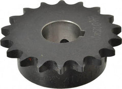 Browning - 18 Teeth, 1/2" Chain Pitch, Chain Size 40, Finished Bore Sprocket - 1" Bore Diam, 2.879" Pitch Diam, 3.14" Outside Diam - Exact Tool & Supply